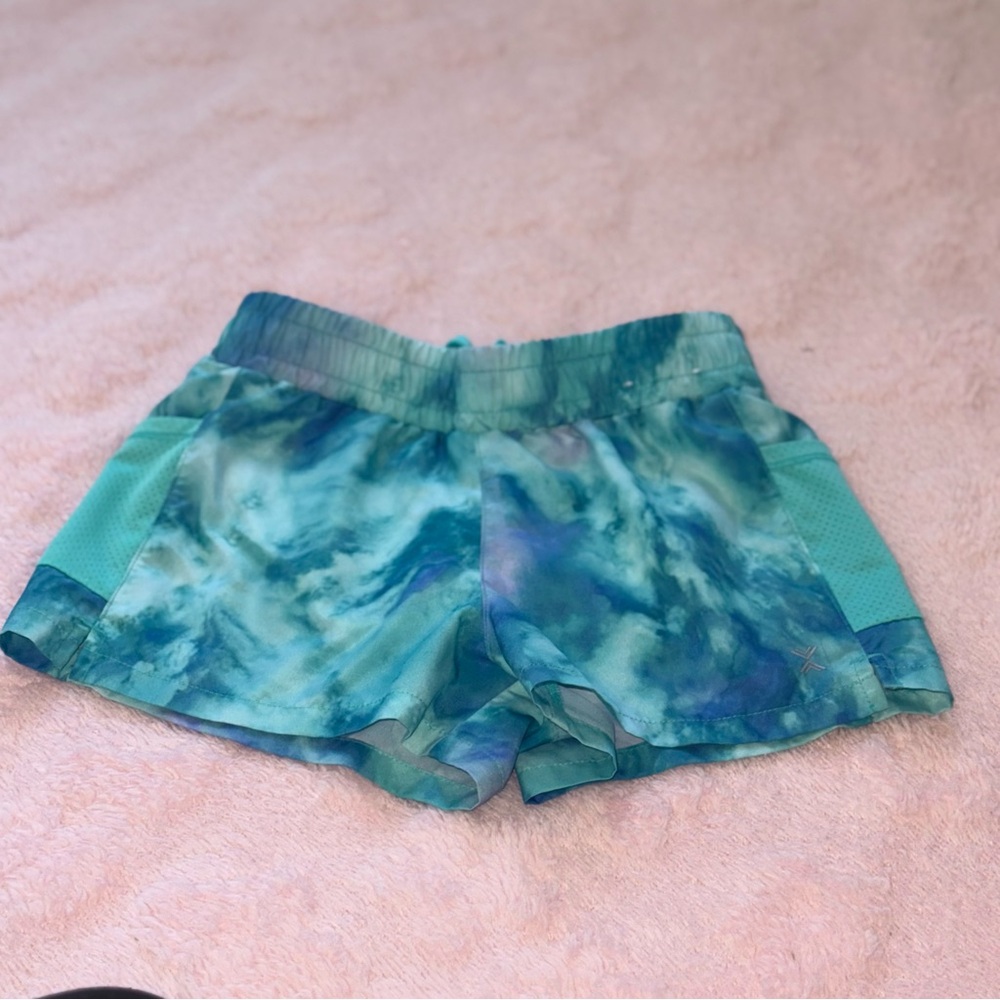 Girls Xersion Tie Dye Neon Size XS 6/6X Running Active Quick Dri Shorts Bottoms - Picture 4 of 9